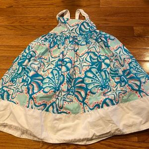 Gymboree seashell style dress. 4T. Bow in back. Super pretty. Double lined.
